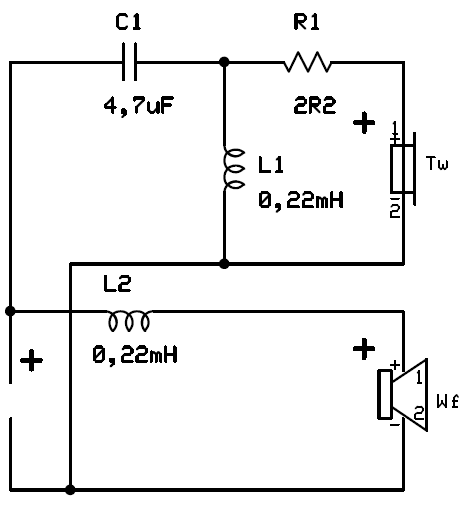 filtro crossover 2 vie